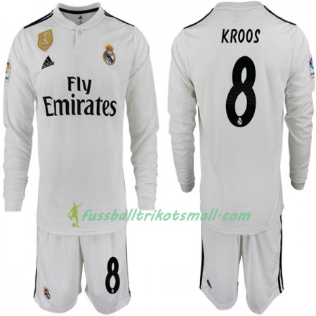 Fußballtrikots Real Madrid KROOS 8 Kinder 2018-2019 Langarm Heimtrikotsatz kaufen